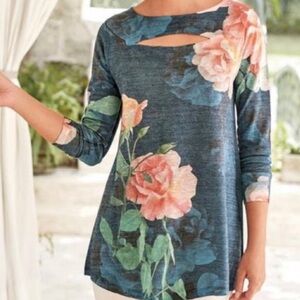 Soft Surroundings Floral Lightweight Sweater PXS